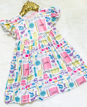 Girls Pastel Notebooks & Supplies Dress