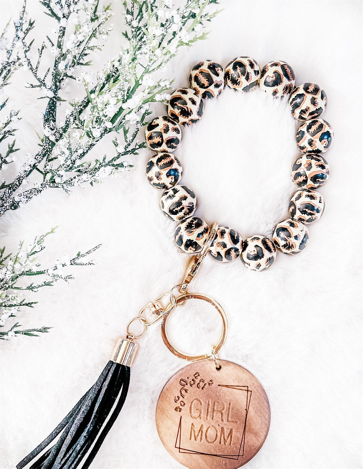 Trending Leopard Bracelet Key Chain - Girl Mom