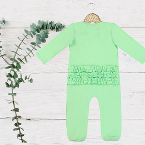 Exclusive Kryssi Kouture - Lime Green Zippie Jumpsuit/Sleeper