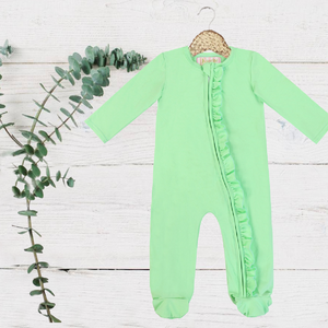 Exclusive Kryssi Kouture - Lime Green Zippie Jumpsuit/Sleeper