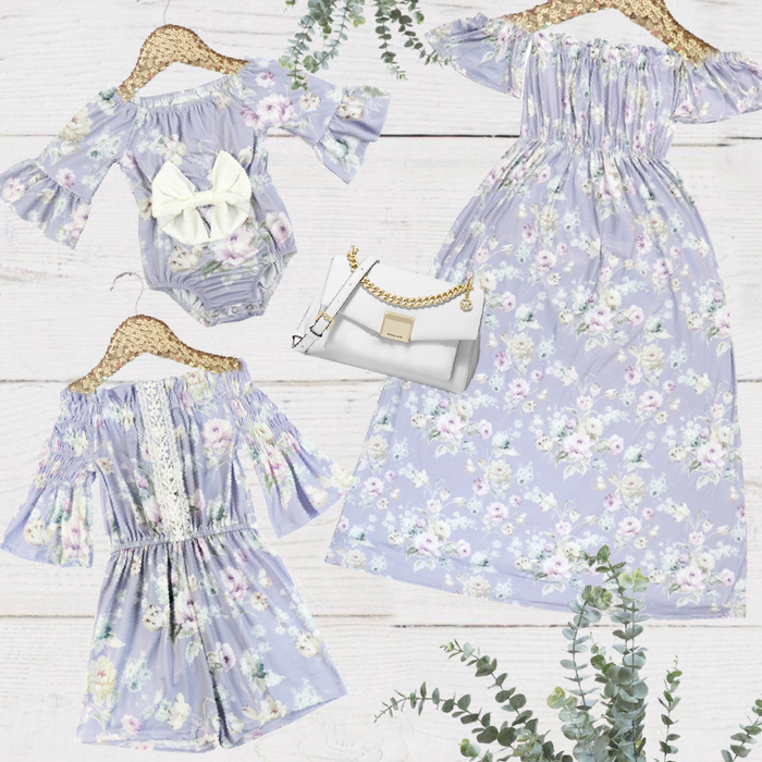 Ladies Violet Spring Bloom Maxi Dress