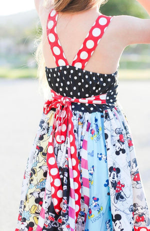 Mickey & Minnie Black & Red Spin Dress