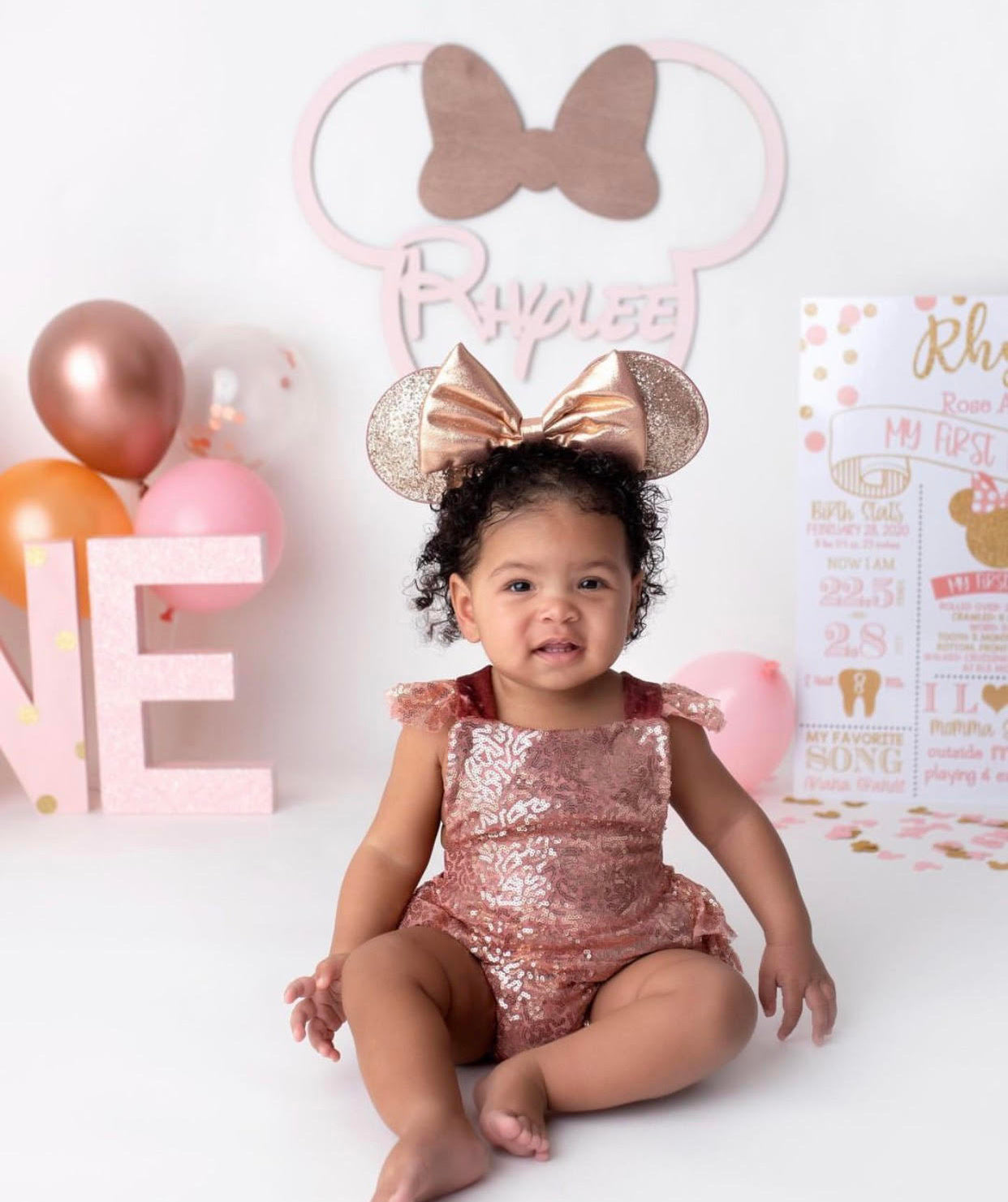 BEST SELLER - Primrose Rose Gold Sequin 2 Pc Birthday Set