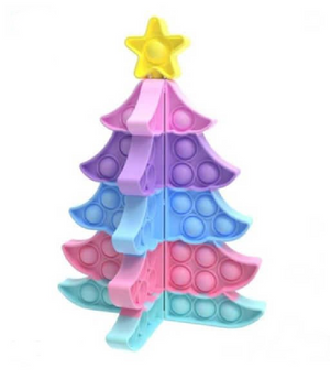pastel pop it christmas tree