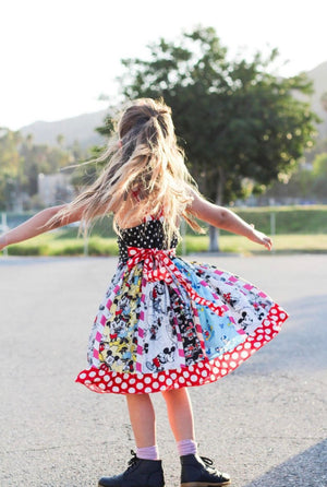 Mickey & Minnie Black & Red Spin Dress