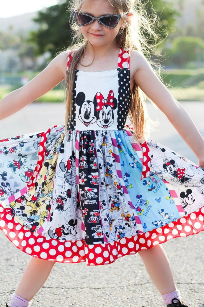 Mickey & Minnie Black & Red Twirl Spin Dress