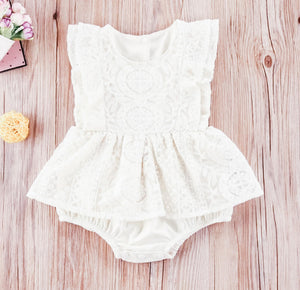 Stacey Vintage Lace Romper - NO SLEEVES