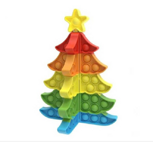 completed rainbow pop it tree including star