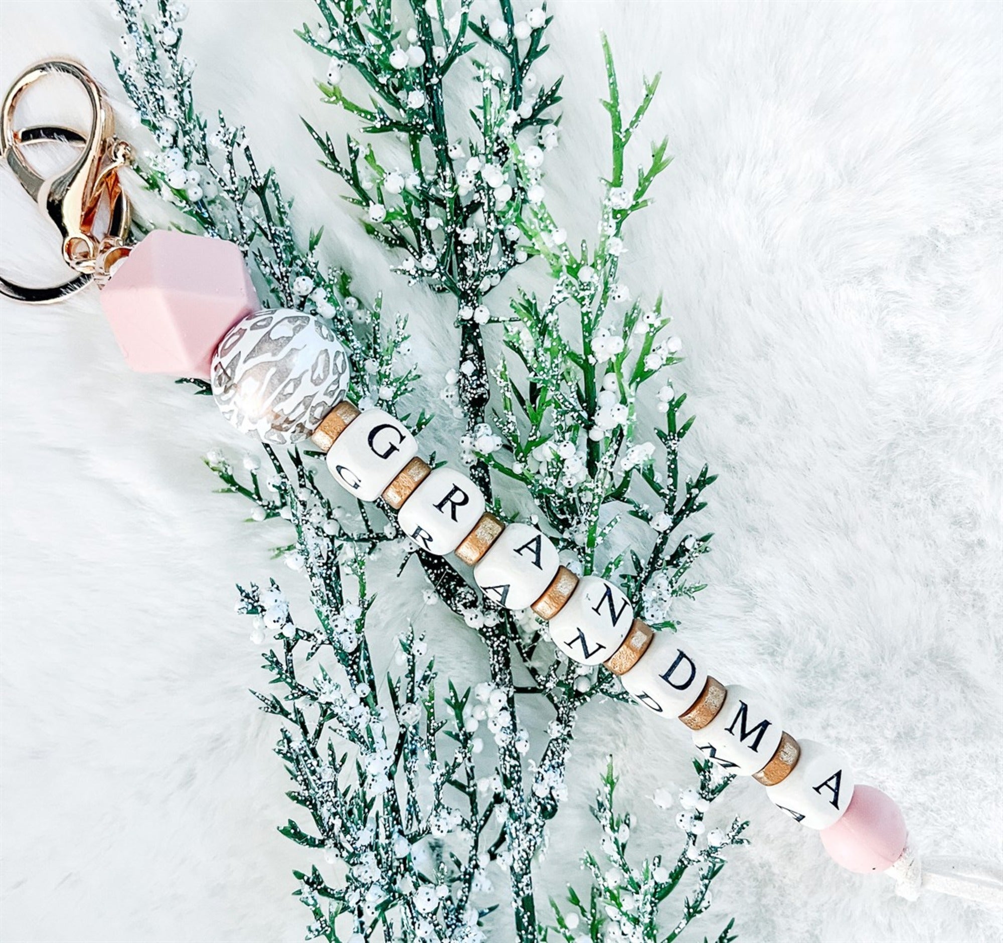 Trending Leopard Long Key Chain - Grandma - white leopard