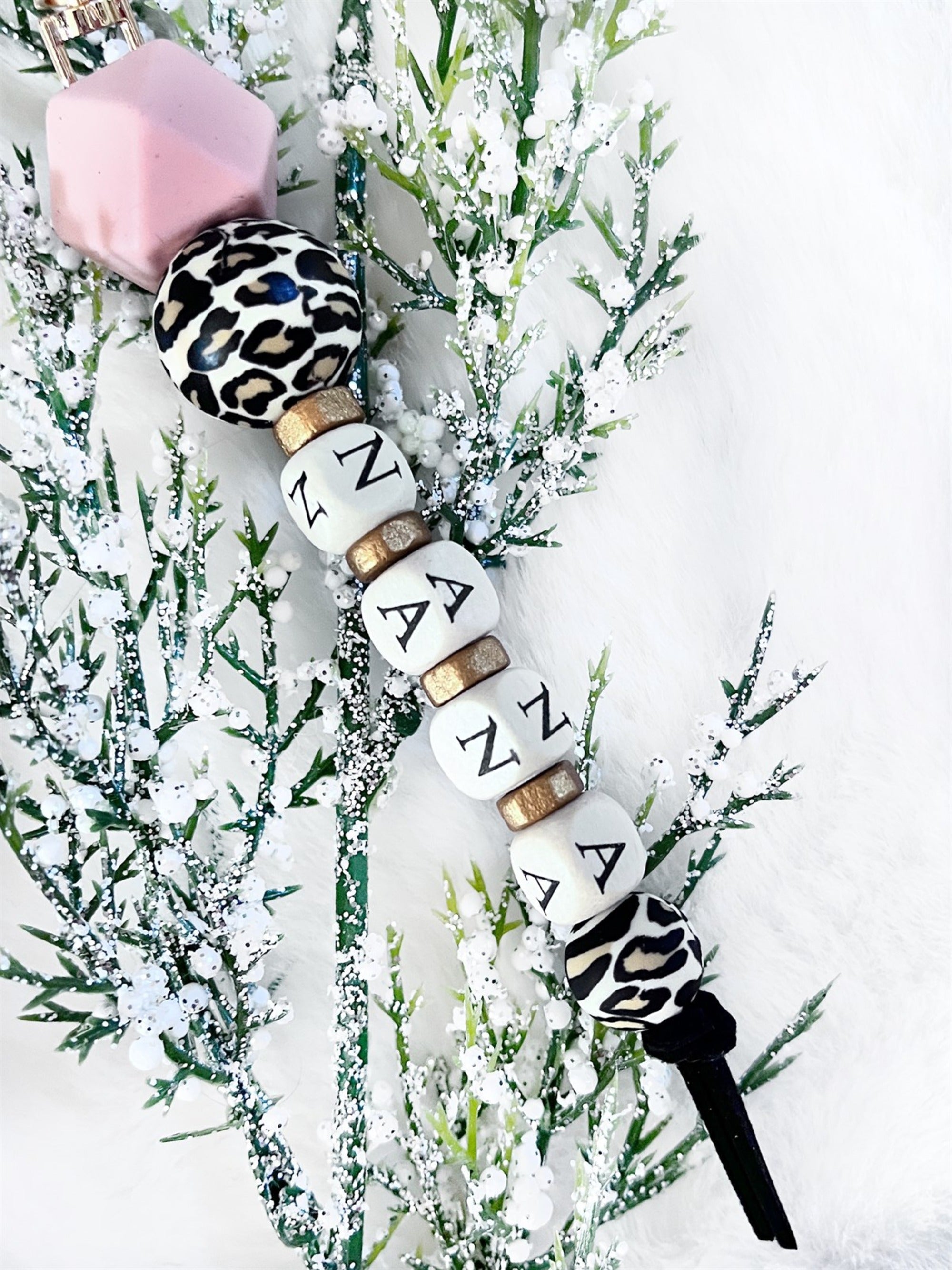 Trending Leopard Long Key Chain - Nana - black leopard