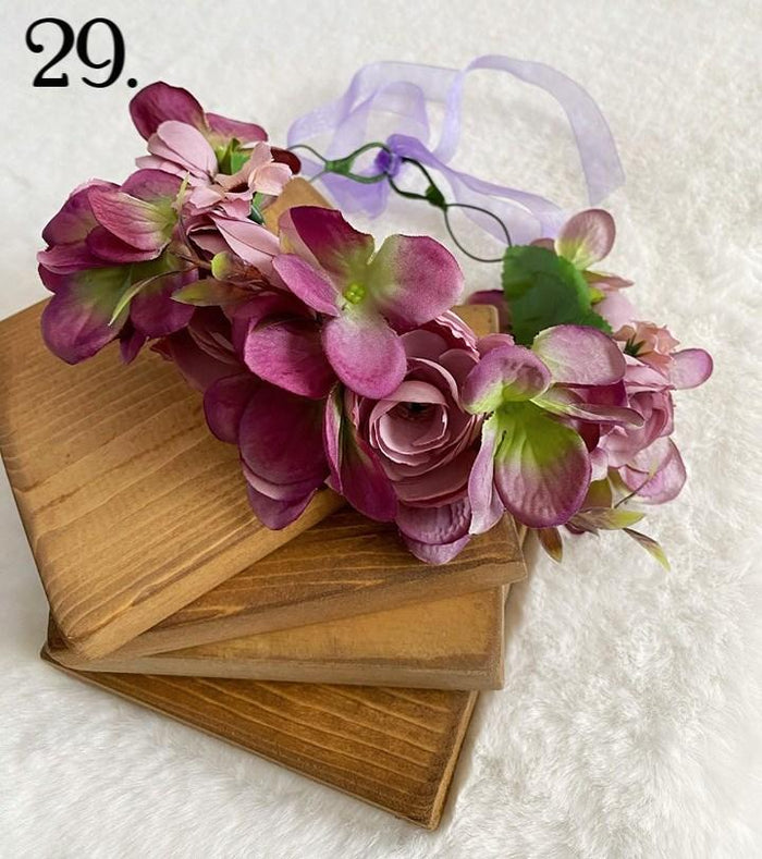 Floral Wreath - Mulberry & Green