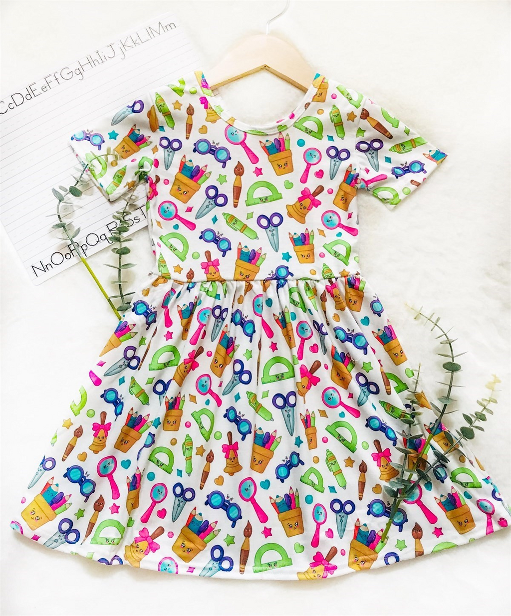 Girls Glasses & Art Supplies Dress