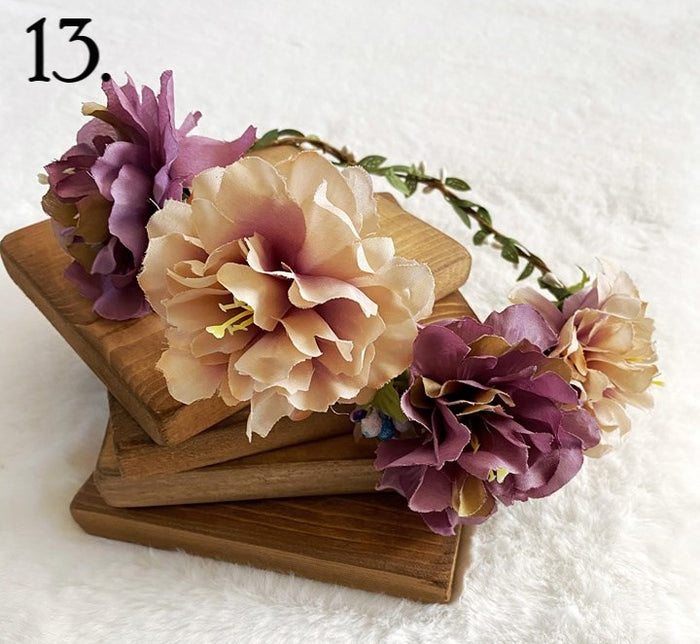 Floral Wreath - Peach & Purple
