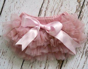 Dusty Rose Ruffled Diaper Cover, Bummies - Ruffles & Bowties Bowtique