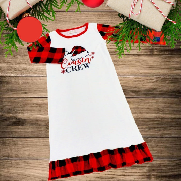 Girls Christmas Night Gowns - Cousin Crew Plaid