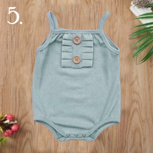 Sea Green Ruffle Button Tank