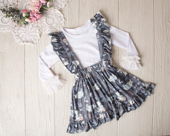Nostalgic Pooh Bear Ruffle Jumper Dress