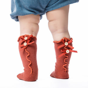 Apple Red Ruffle Bow Socks