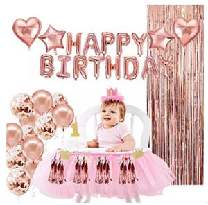 Kryssi Kouture Exclusive Girls First Birthday Darling Dazzle Rose Gold 1st Birthday TUTU Romper, Birthday - Ruffles & Bowties Bowtique