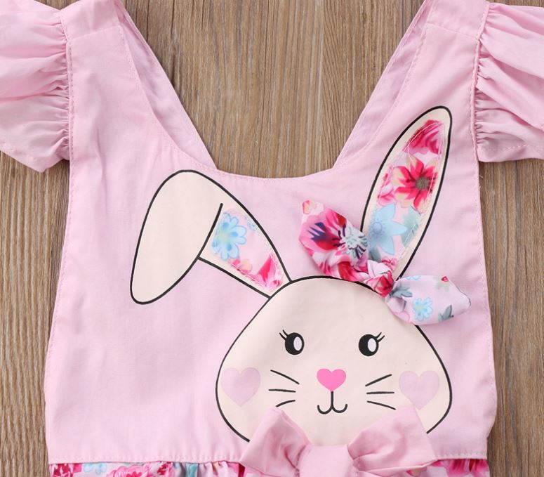 Pink Floral Bunny