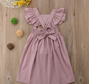 Kryssi Kouture Ariella Dusty Rose Panel Skirted Romper