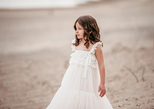 Kryssi Kouture Exclusive Girls White Ivory Spencer Tulle Twirl Dress