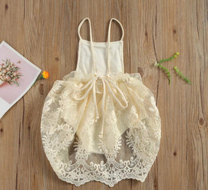 Hazel Purple Vintage Lace Romper