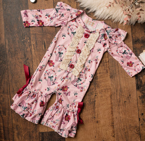 Pink Fox Ruffle Jumpsuit