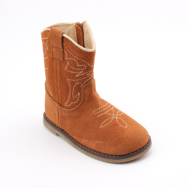 Kryssi Kouture Exclusive Tan Suede Leather Cowboy Boots