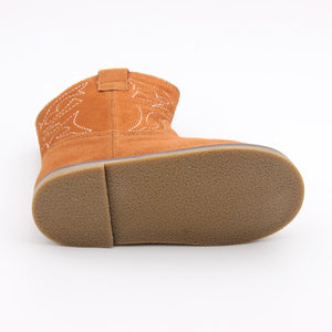 Kryssi Kouture Exclusive Tan Suede Leather Cowboy Boots