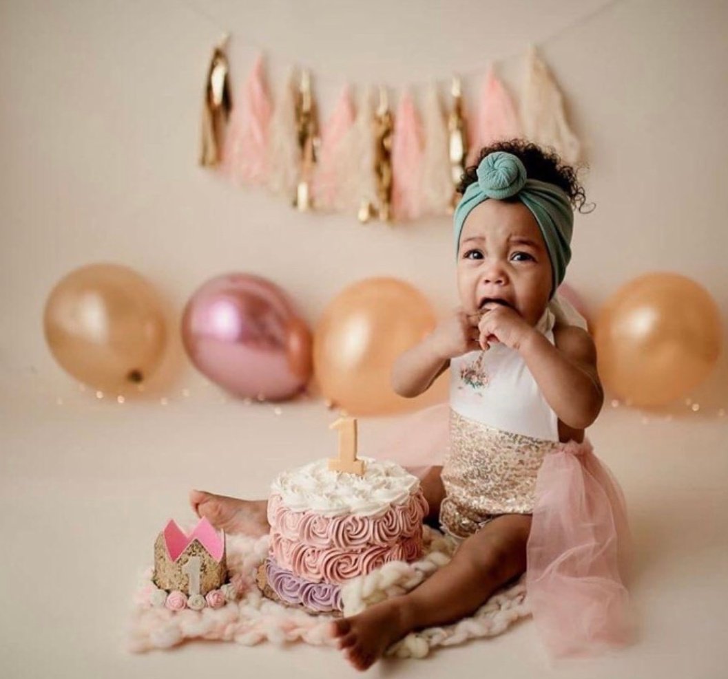 Baby Girls Rose Gold Princess Vintage Unicorn First Birthday Tutu Romper
