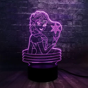 Frozen Elsa Head Led Plugin Light