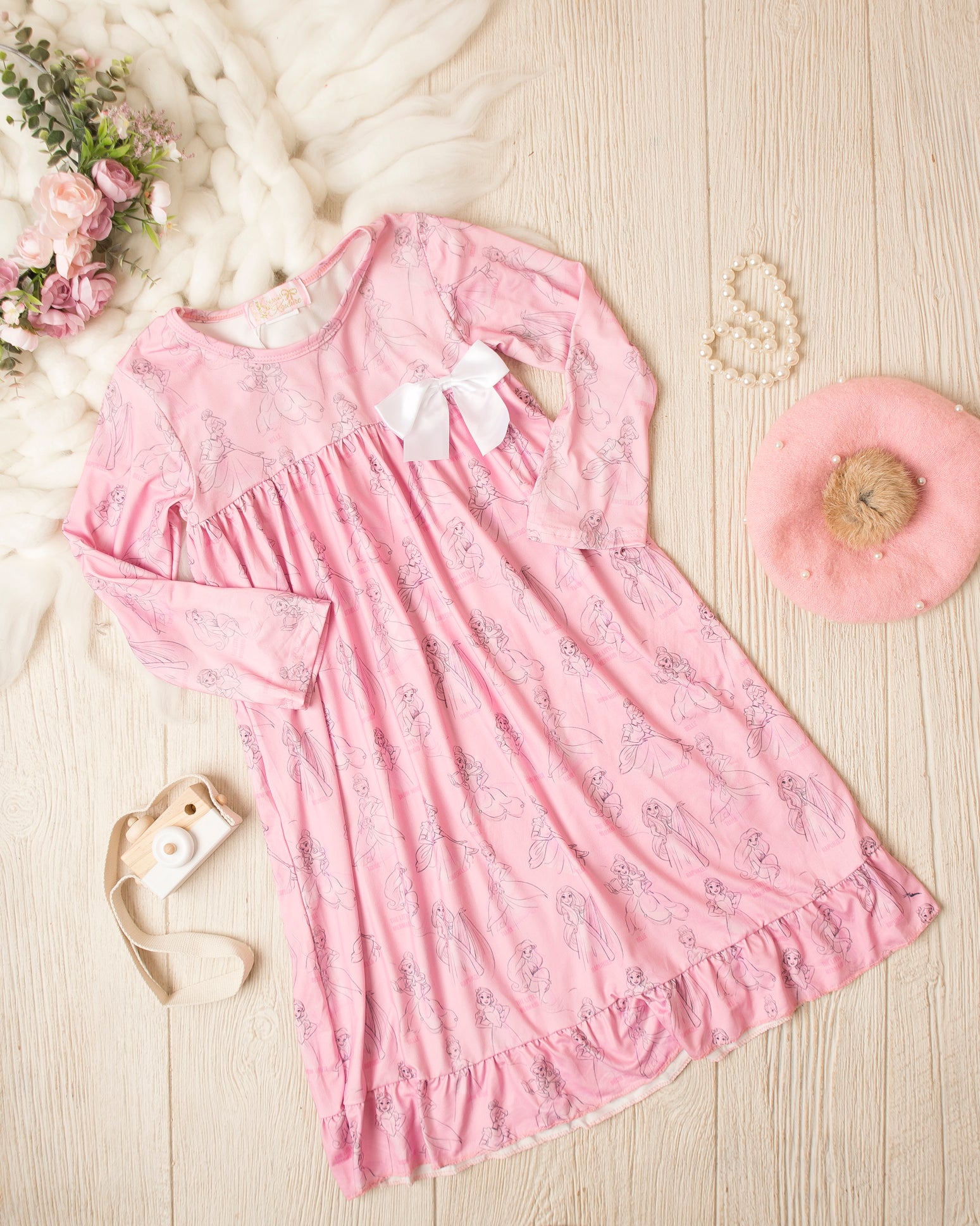 Girls Vintage Princess Night Gown