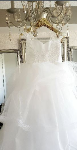 Kryssi Kouture Angelic Grace White Flower Girl Dress