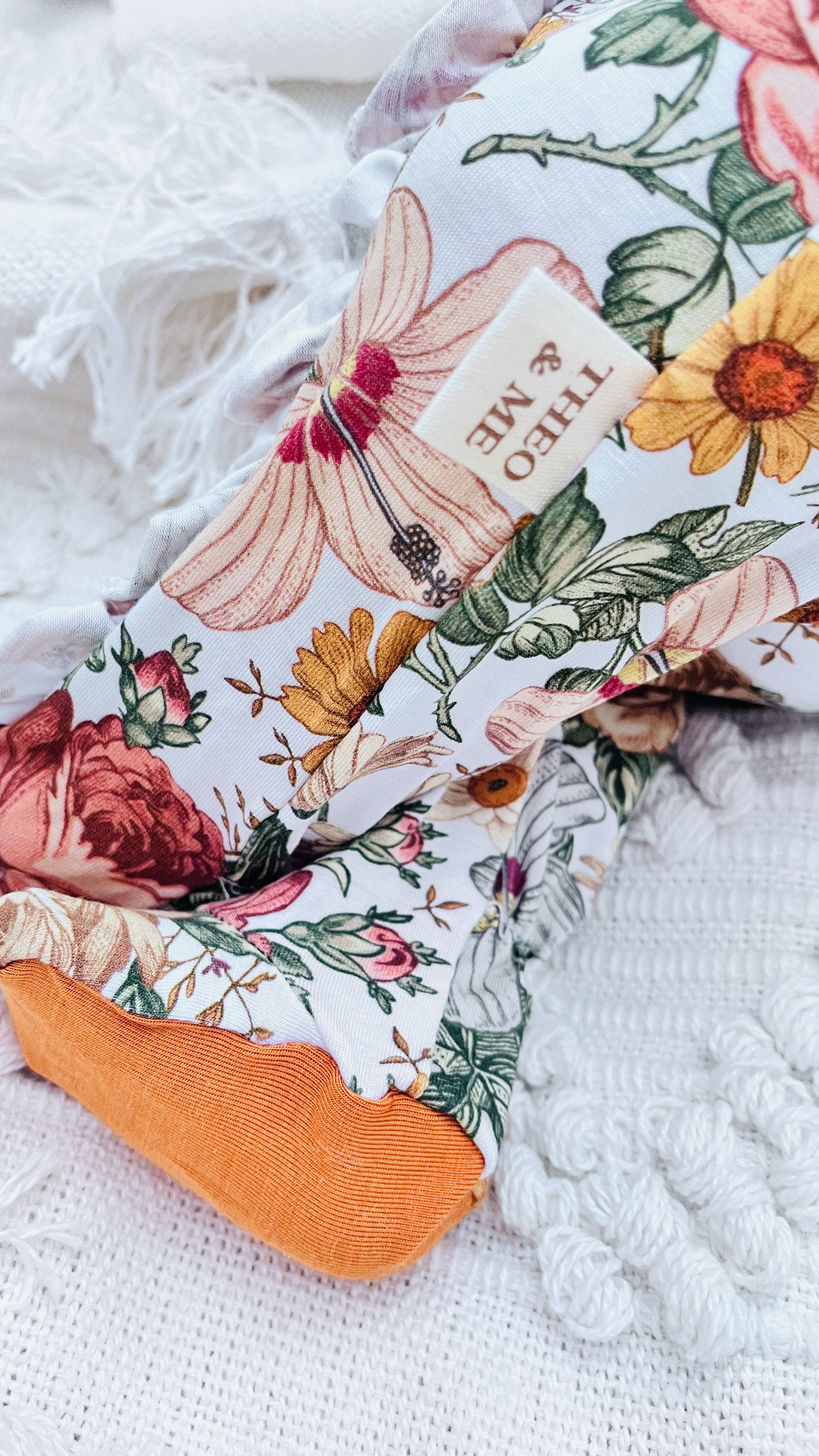 Premier Baby Neutral Printed Bamboo Ruffle Zippies - Floral Melody