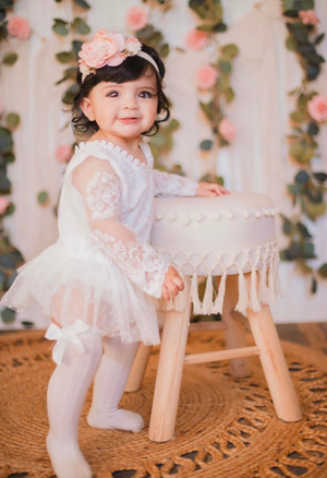 boho vintage birthday cake smash romper outfit white lace baby girl cute cheap