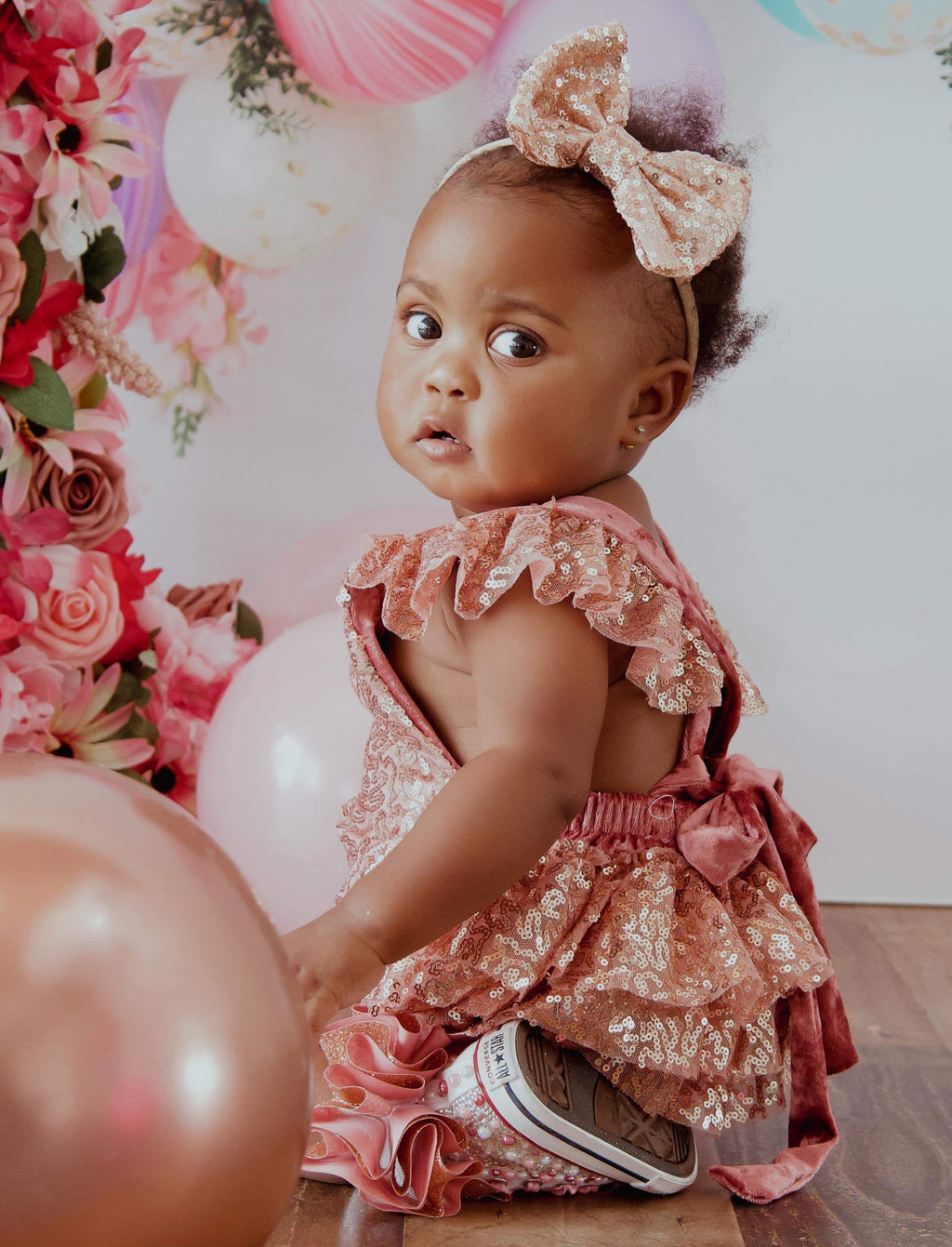 TOP SELLER - Primrose Rose Gold Sequin 2 Pc Birthday Set