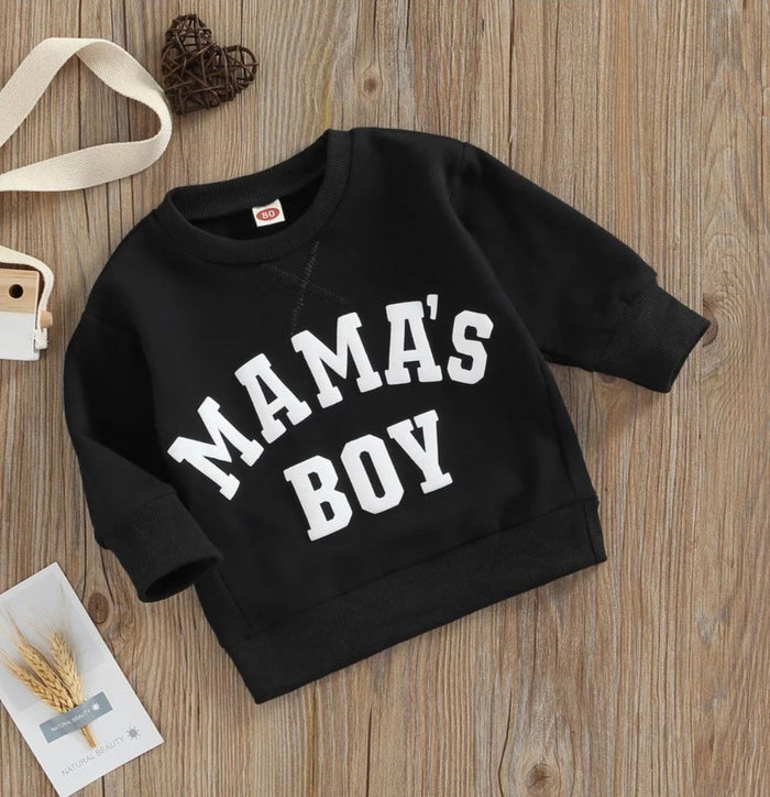 Black & White Mama's Boy Light Weight Sweatshirt