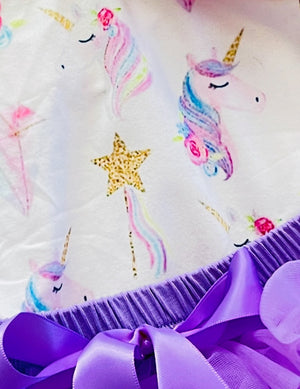purple magical first birthday unicorn lover gift set baby new tutu one cake smash sitter outfit