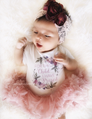 Kryssi Kouture Baby For This Child I Have Prayed Newborn Shower Gift