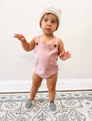 Pocket & Buttoned Rompers/Sweat Shirts - Mulberry Button