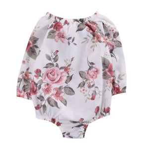 Long Sleeve Off Shoulder Floral Romper
