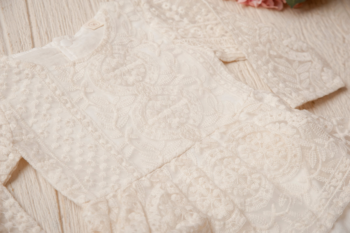 Stacy Lynn Ivory Lace Romper