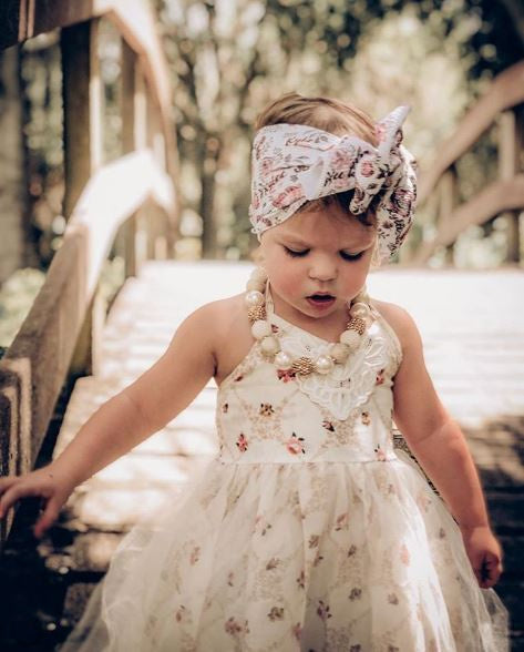 Tea Time Ivory Vintage Floral and Lace Dress