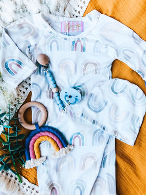 Over The Rainbow - Boys 6 Pc Newborn Hospital Baby Shower Set