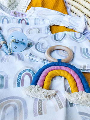 Over The Rainbow - Boys 6 Pc Newborn Hospital Baby Shower Set