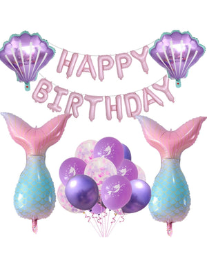 Kids Mermaid  Birthday Balloon set