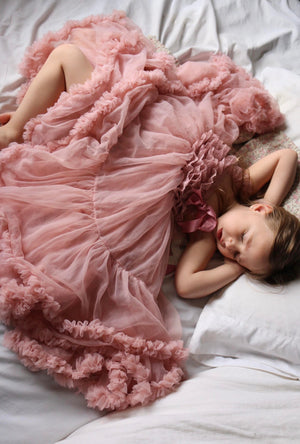 Kryssi Kouture Exclusive Girls Dusty Rose Spencer Tulle Twirl Dress