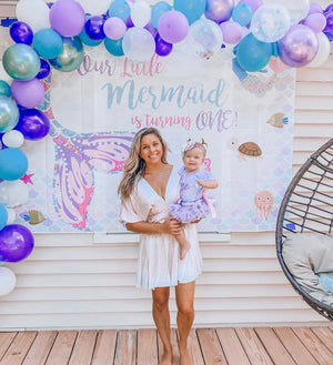 Baby Girls First Birthday Mermaid Leotard & Pettie Skirt