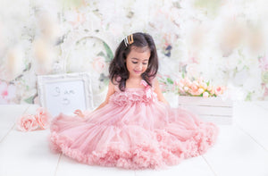 Spencer Dusty Rose Tulle Flower Girl Spin Twirl Dress - Ruffles & Bowties
